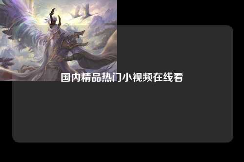 国内精品热门小视频在线看