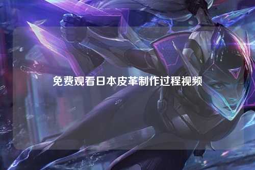 免费观看日本皮革制作过程视频